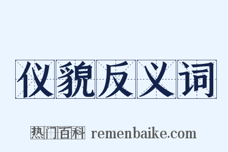 仪貌反义词是什么意思的图片